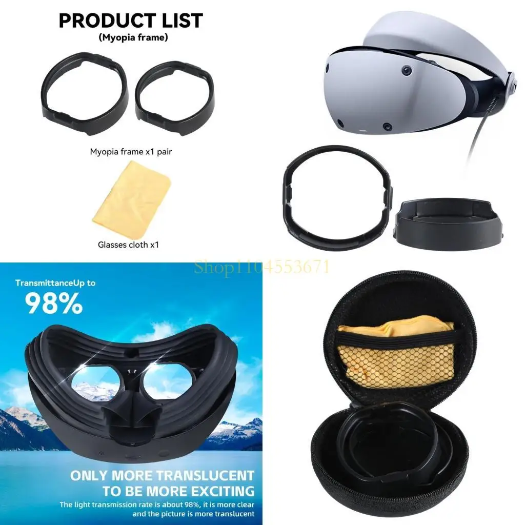 Best Seller Virtual Reality Glasses Rings Spacer Lens Anti-Scratch Rings for PS VR2 Glasses Myopia Glasses Frame Lightweight