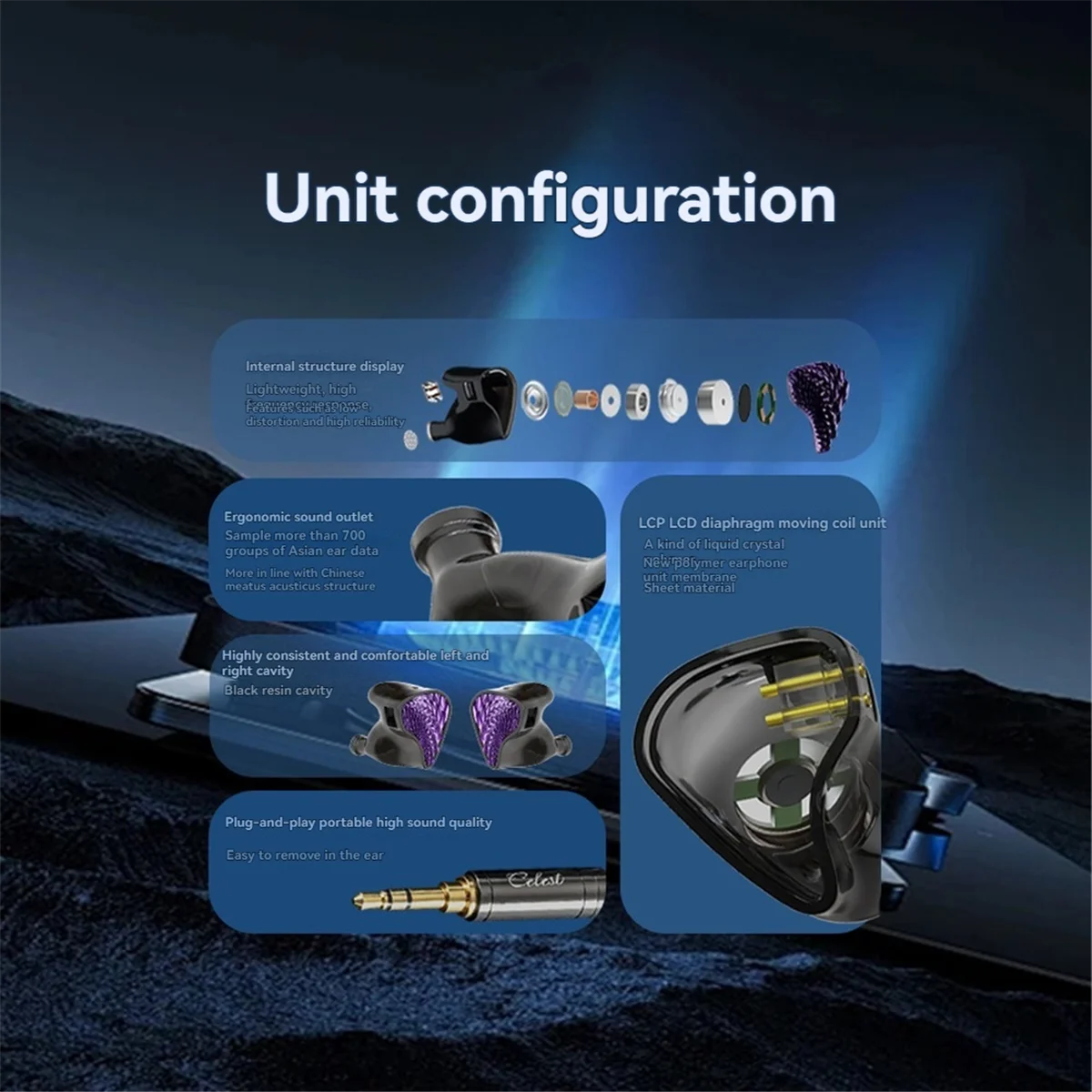 

In-ear Headphones In Ear Earphone Monitor with Microphone Hifi Music Headphone IEMs