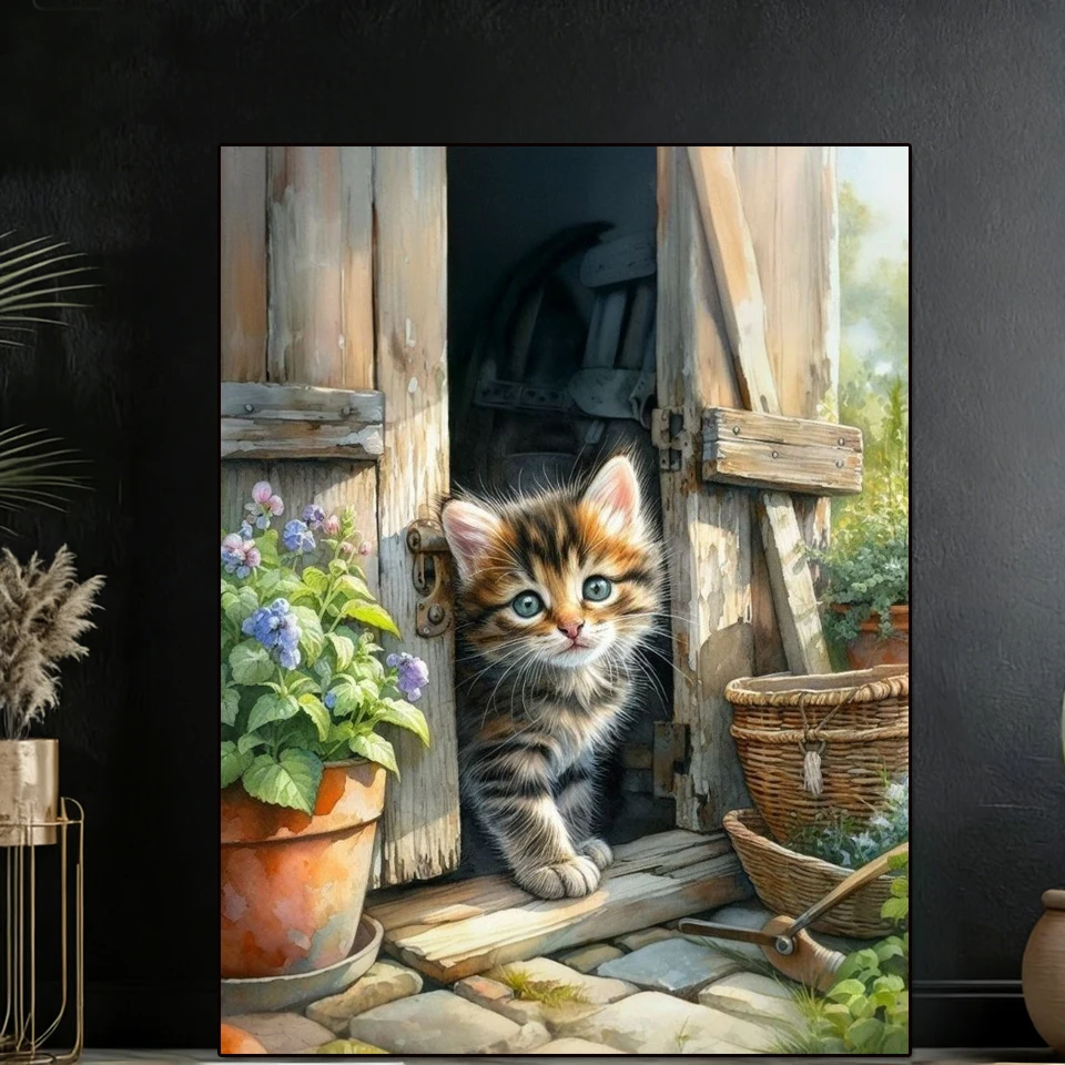 Embroidery Cat - 5D Diy Diamond Painting Embroidery Animal