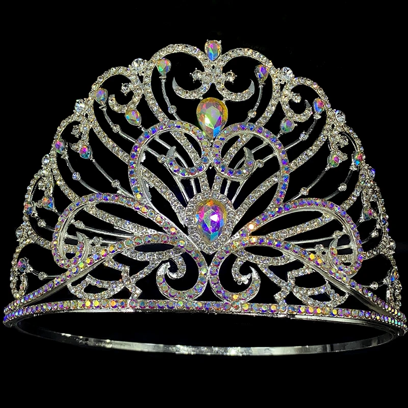 

Luxury Miss Universe Big Rhinestone Wedding 2008 Cao Crown Tiaras Pageant Diadem Bridal Costume Hair Accessories