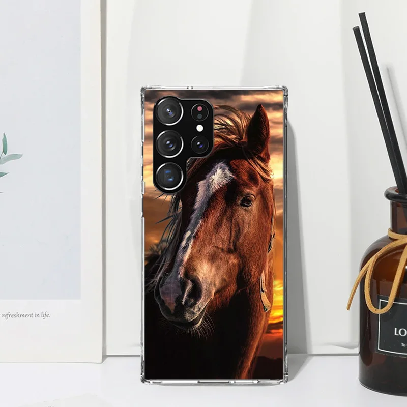 Horse Great Beauty Galloping Etui na telefon do Samsung Galaxy S24 S23 S22 S21 Fe S20 Ultra S10 S9 + S8 Plus S10E Art Fundas Back Co