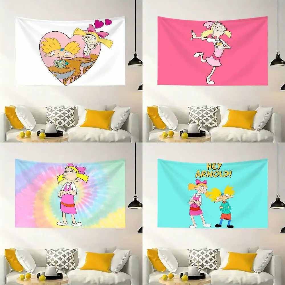 

Hey Arnold Flag Outdoor Decorations for Bedrooms Home Decor Items Decoration Banners