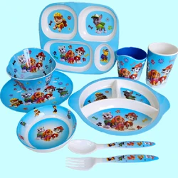 PAW Patrol Children's Dinnerware Set Knife Fork Spoon Anime Action Figure Chase Skye Dishwasher Safe Cutlery Box Water Cups Gift