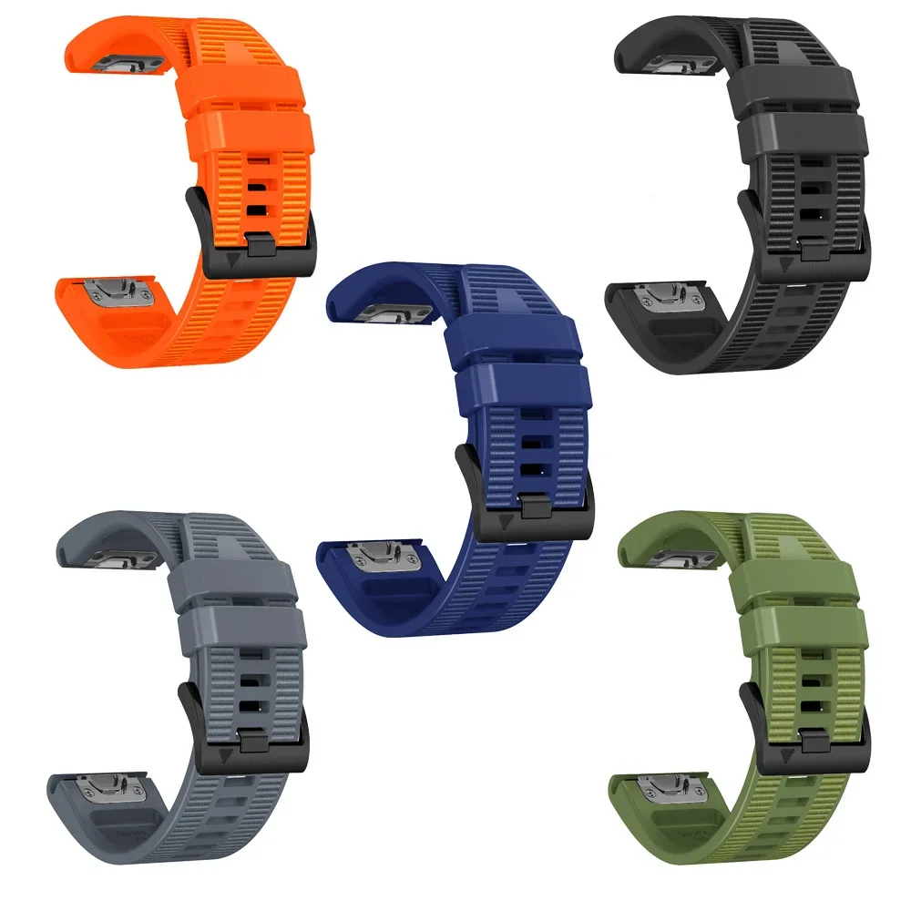 New 22 26mm Silicone+Canvas Watch Strap For Garmin Fenix 7X 7 Pro Instinct 2X/6X 6 Pro 5 5X Plus Smart Epix Pro Gen 2 Watchbands