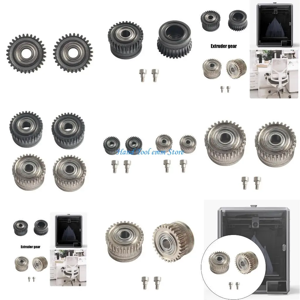 

H37F 3D Printer Parts 2Pcs Extruder Gears for K1 K1C K1 All Metal High Precisions