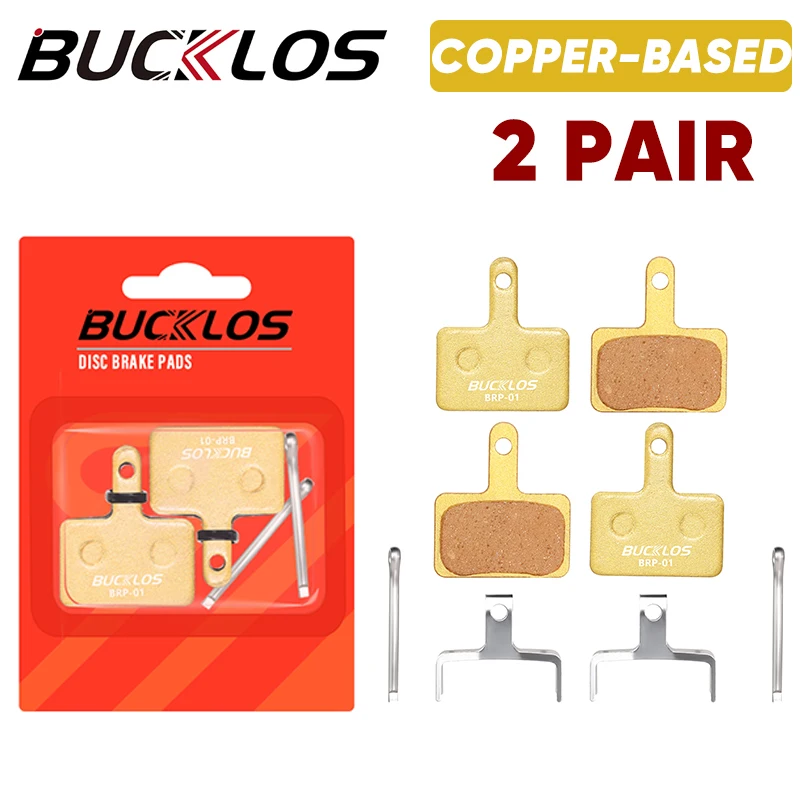 BUCKLOS MTB Disc Brake Pads for SHIMANO B01S Copper-Based Metal Hydraulic Brake Pad Mountain Bike Brake Pads for MT200 M535 M395