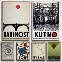 Retro Original Poland Local Pictorial Babimost Podhale Wista Posters Prints Canvas Printing Wall Art Picture for Room Home Decor