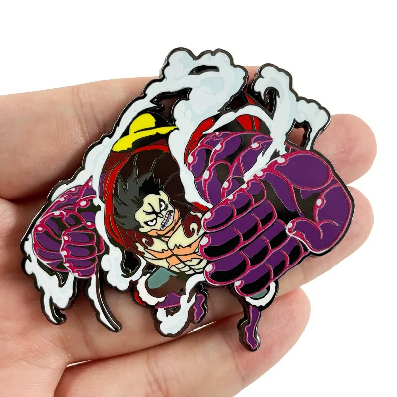 GEAR 4 Monkey D Luffy Pins Pendant Anime ONE PIECE Badges Manga Brooches for Bag Backpack Clothing Lapel ACG Cosplay Toys Gifts
