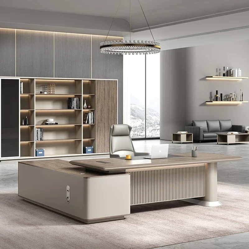 Long - lasting Stylish and modern general manager desk and chair combination Superior