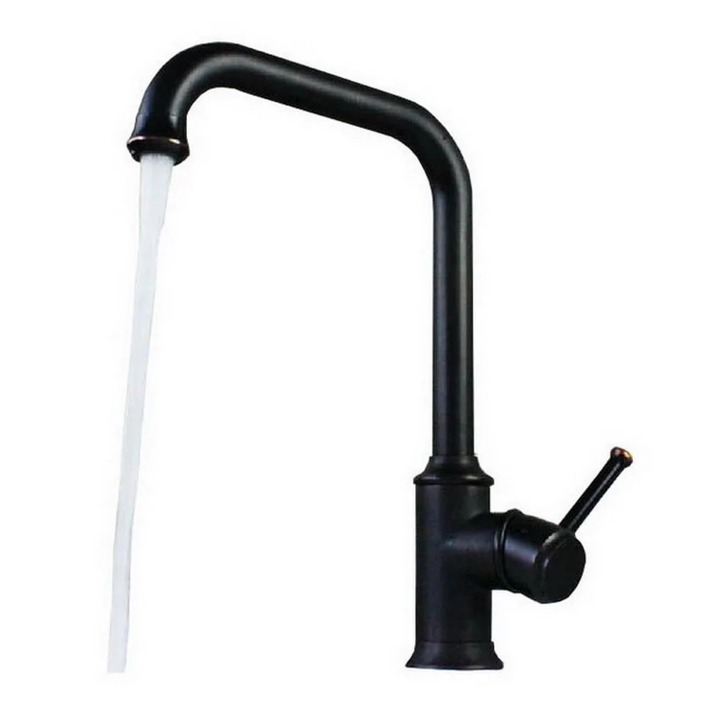 

Black Oil Rubbed Brass Single Handle Swivel Spout Bathroom Vessel Kitchen Sink Basin Faucet Mixer Tap asf091