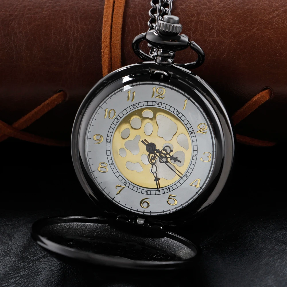 Gold Lettered Hollow Quartz Pocket Watch High Quality Neutral Necklace Timing Pendant Mens and Women's Pocket Watch Renoj CF1101