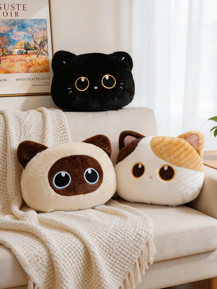 

Adorable Three-Colored Kitty Plush Toy Pillow Super Soft Fabric Doll Doll for Girls Cute Dolls Stuffed Animal Plush Toys