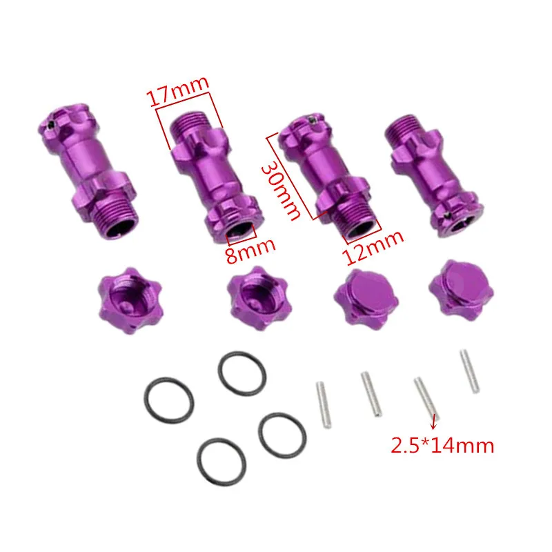 17mm Wheel Hex 30mm Longer Enhanced Mount Adapter Cover Drive Hubs HSP 89108 For RC 1/8 Model Car Parts