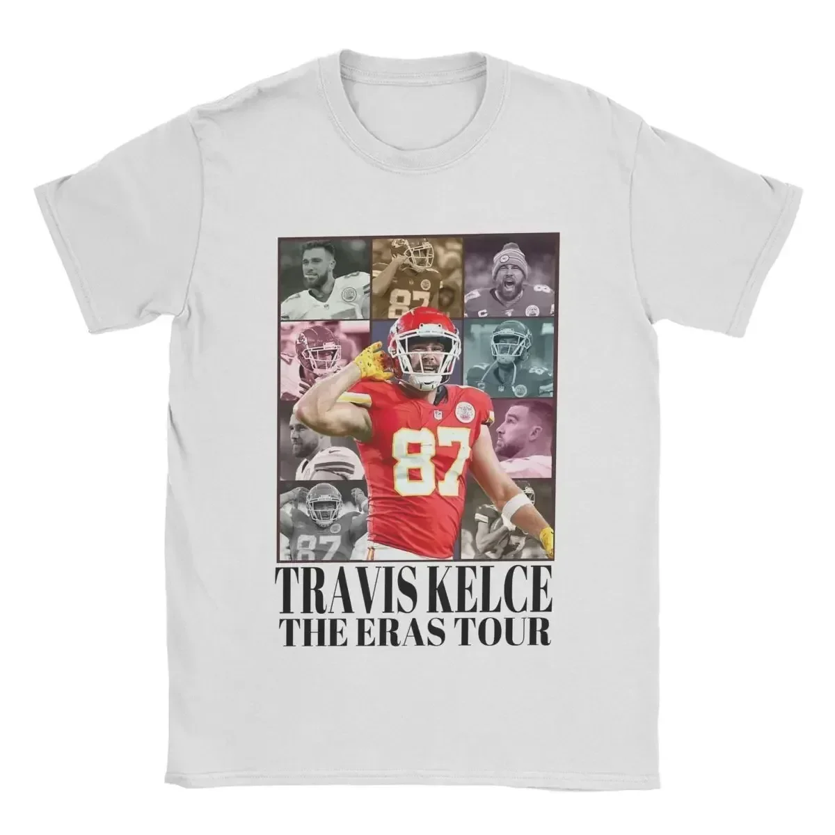 Travis Kelce The Eras Tour Shirt Vintage Travis Kelce T Shirts For Men 100% Cotton T-Shirts Classic Tees Short Sleeve Clothing