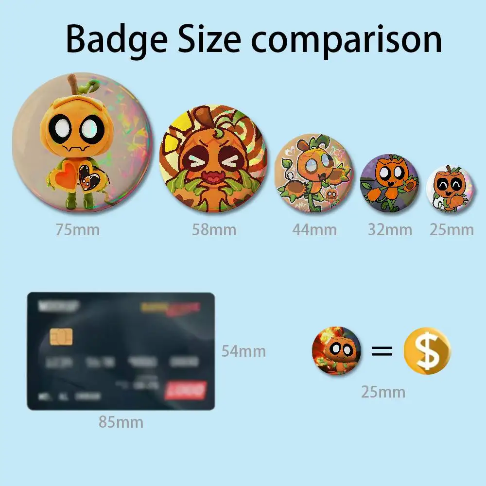 Round Cosplay G-Gourdy D-Dandys World Badges 25 32 44 58 75 mm Pin Bag Decor Fans Collect Friends Gifts Brooch Souvenir