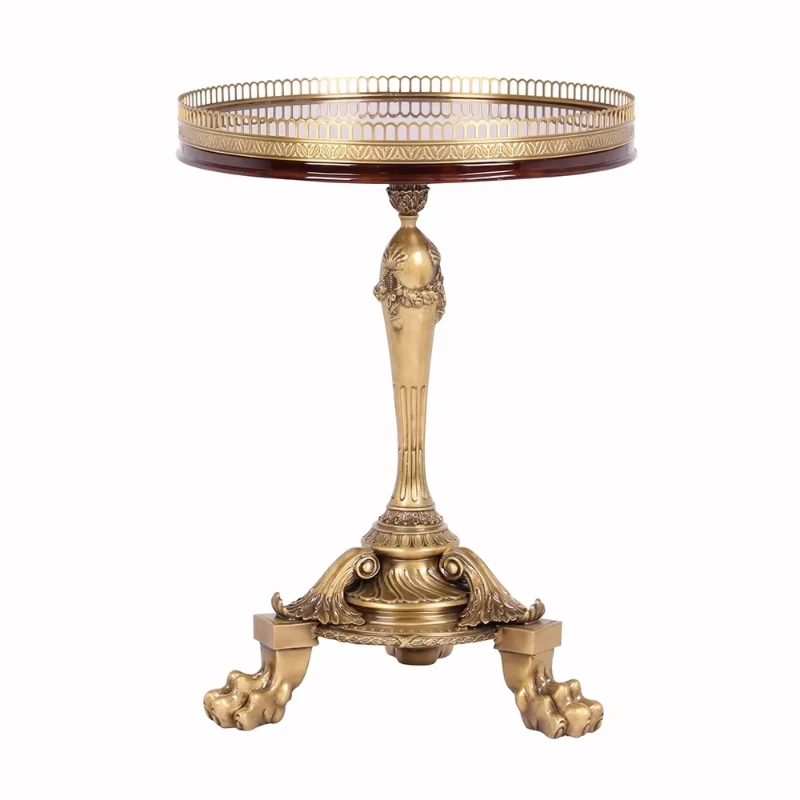 

New gold metal table legs marble side table