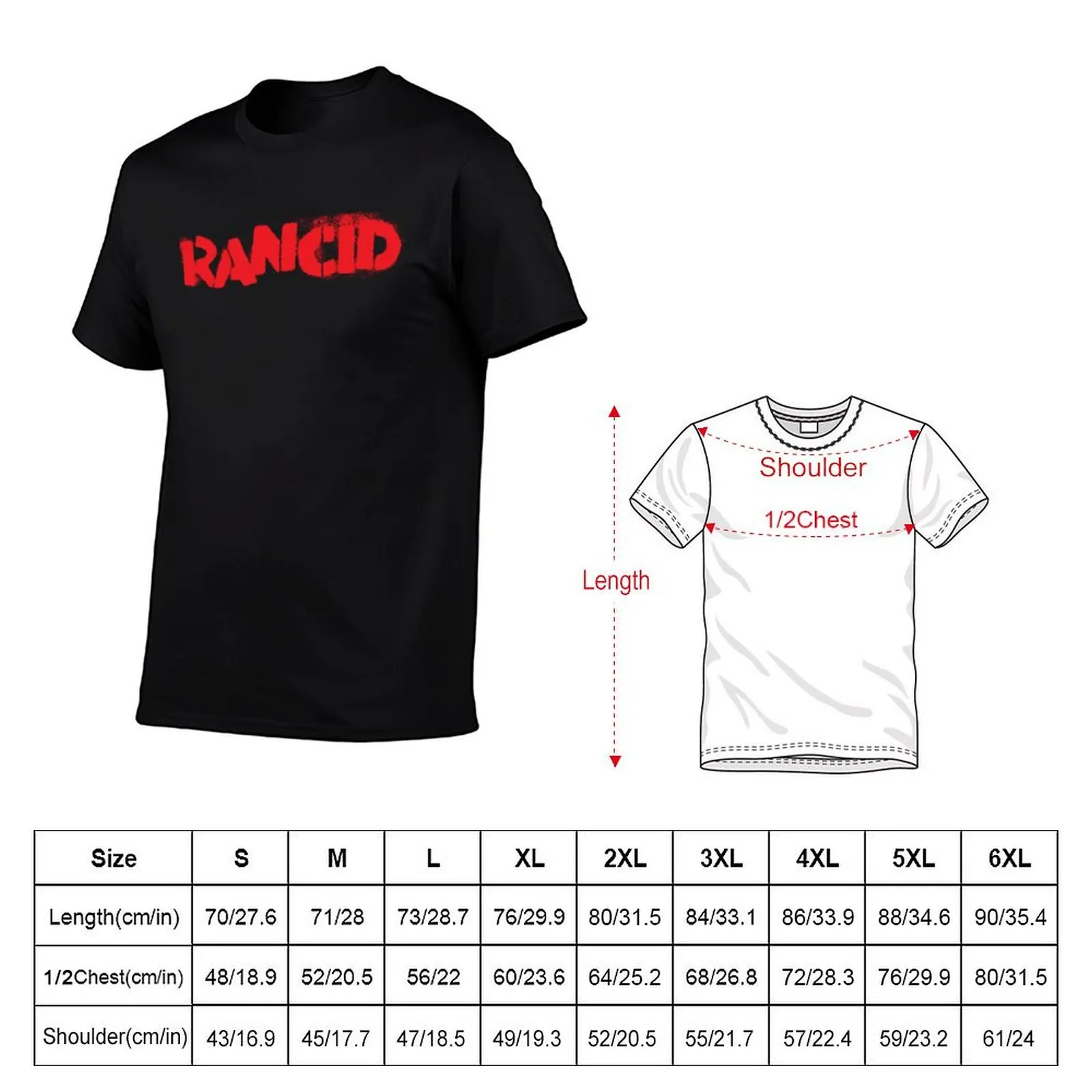 Rancid T-Shirt tees tops fitted t shirts for men