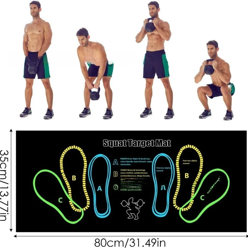 1 pz Diatome Fango Squat Tappetino Squat Principianti Squat Assist Pratica Tappetino Sporco e antiscivolo Isolamento acustico Squat Zerbino