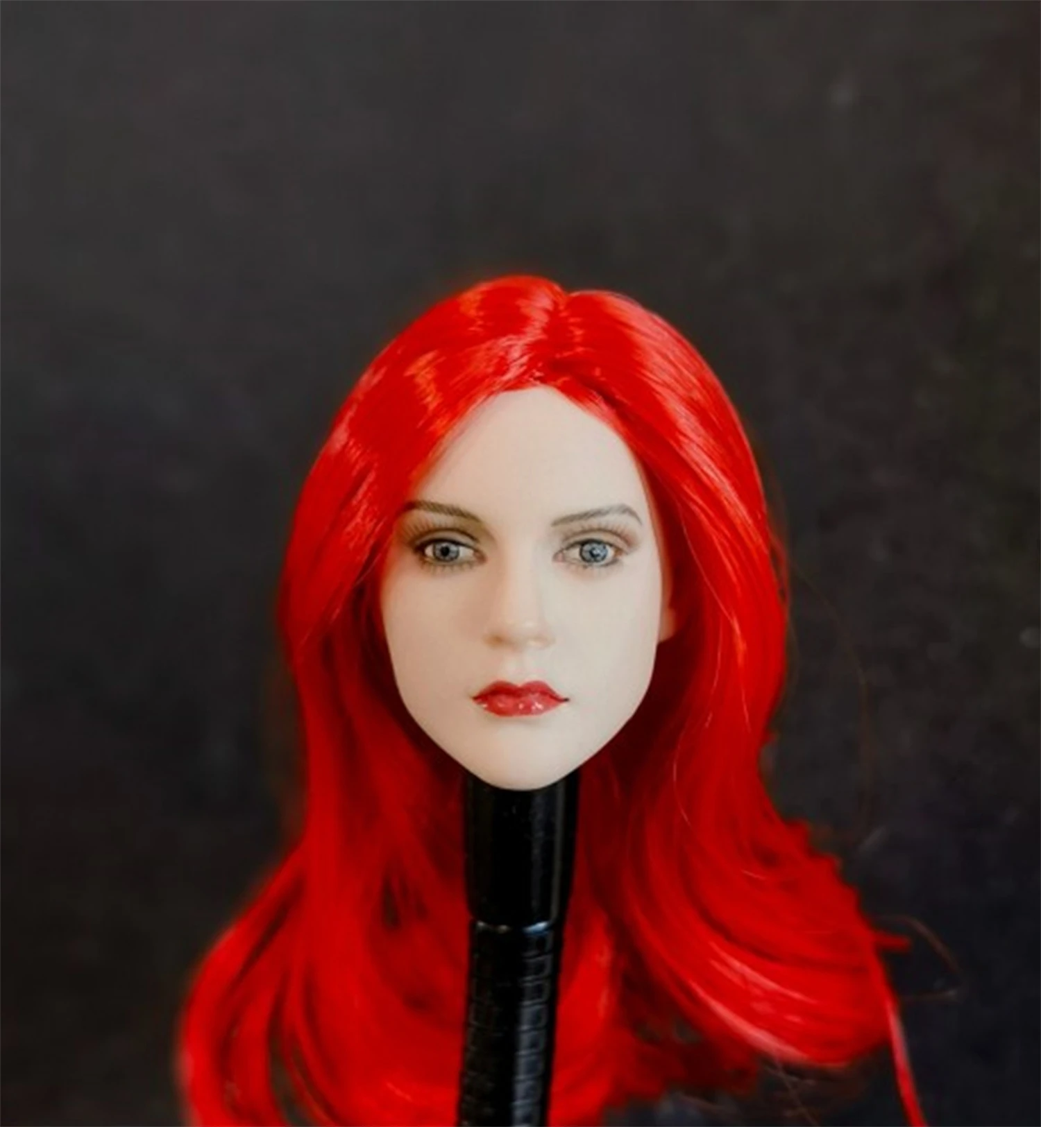 

1/6 Scale Head Carving European American Female Soldiers Red Long Curly Hair Model PVC 12Inch Action Figure Body Doll Collection