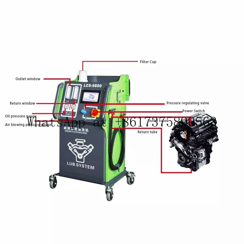 Engine Flush Machine Lubricating Oil System Cleaning Oil Filling Exchange