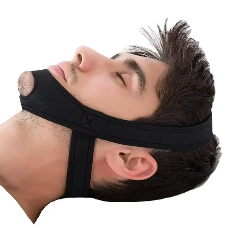 Neoprene Anti russare Stop russare sottogola cintura Anti Apnea soluzione mascella supporto per il sonno cintura per Apnea strumenti per la cura del sonno