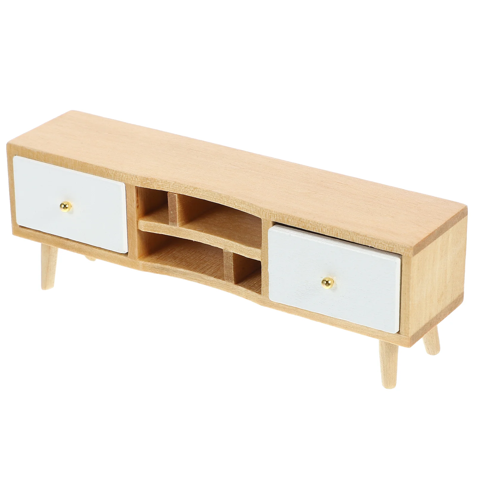 Cabinet Furniture Decorative Mini Stand Solid Wood Adorable Miniature The House
