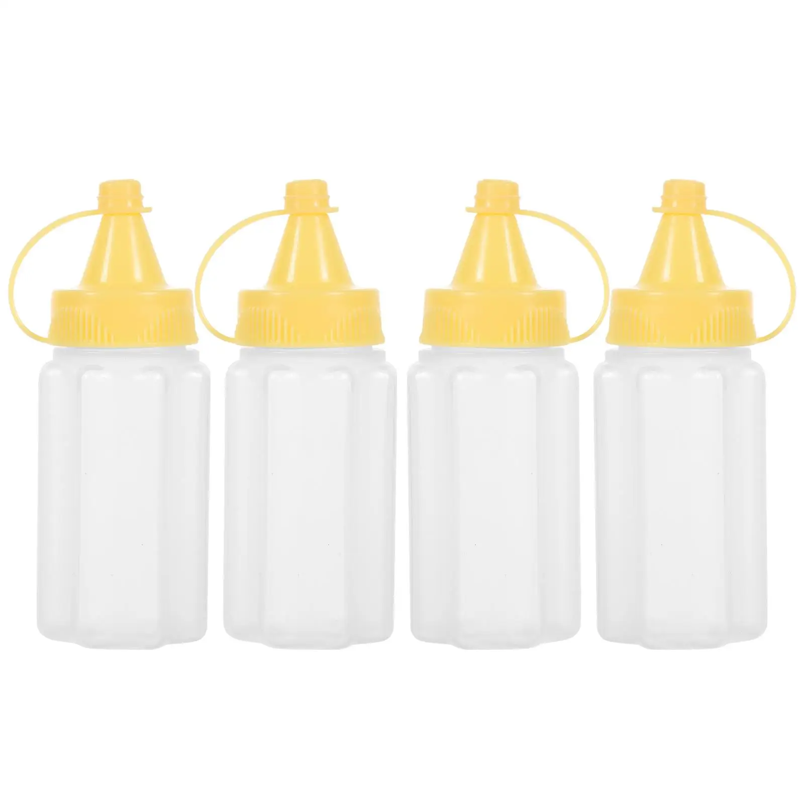 

4 Pcs Mini Squeeze Bottles Oil Bottle Salad Dressing Containers Green Small Ketchup Mustard Bottle Outdoor BBQ Picnic Camping