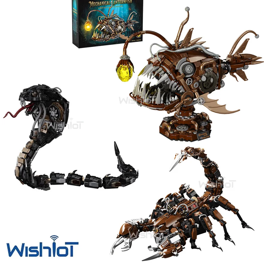 

33134 Mechanical Scorpion/Fish/Snake MOC Building Blocks Creative 33133 Animal Assembled Collectible Model Bricks Toys Gifts