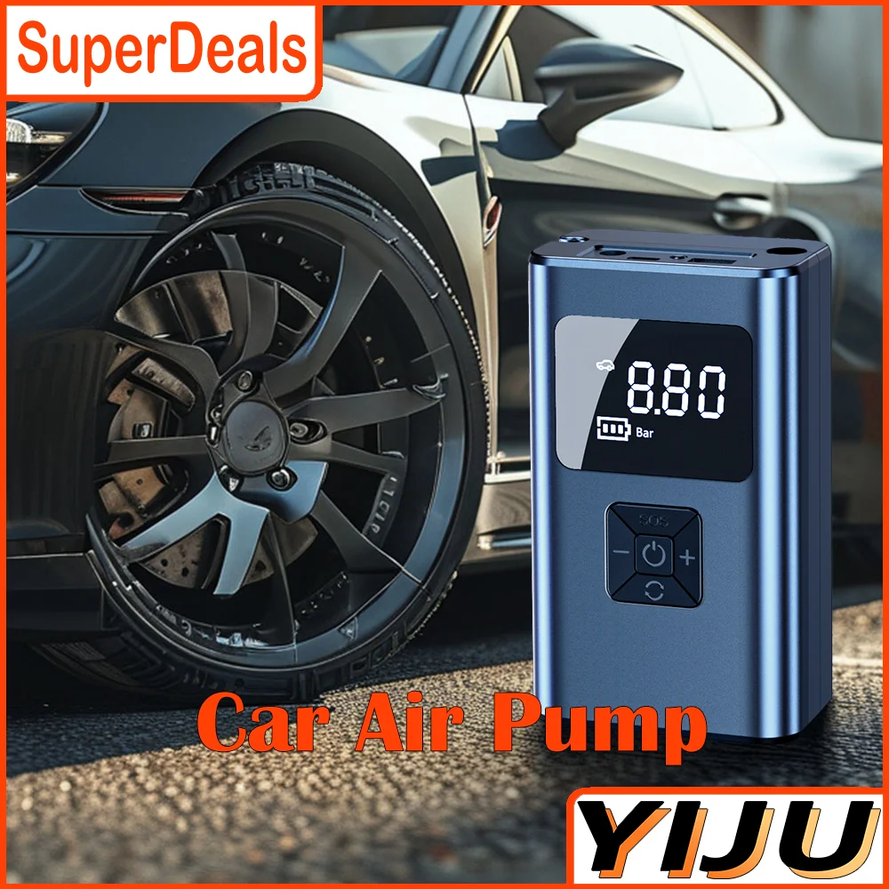 

120 Вт перезаряжаемый воздушный насос, портативный компрессор, цифровой беспроводной автомобильный насос для накачивания шин для велосипедного мяча для xiaomi