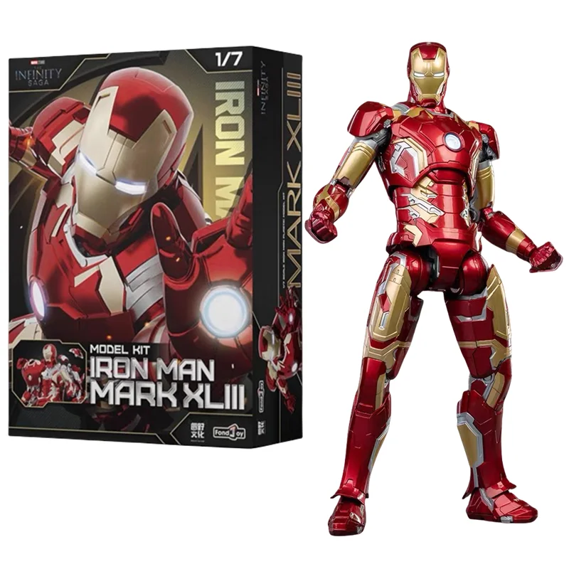 Original FondJoy Iron Man MK42 MK43 MK46MK5 MK6 MK7 DIY juguete figura de acción Tony Stark Legend colección Anime modelo niños regalo