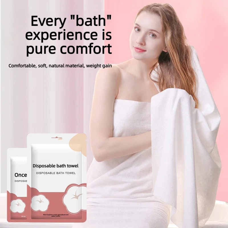 10 Pieces Disposable Towels & Disposable Bath Towels, Individually Packaged, Portable, Extra Large, Highly Absorbent & Thickened