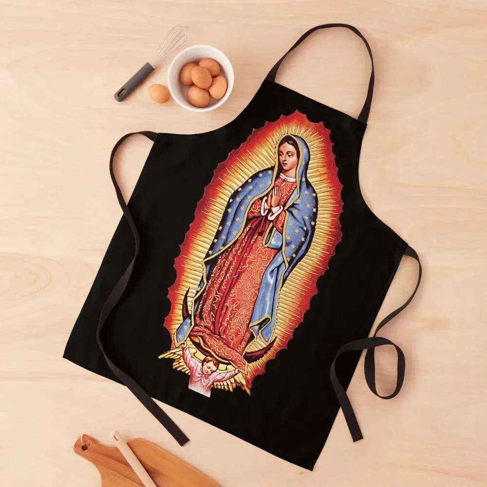 Our Lady of Guadalupe Virgin Mary Apron Customizable Woman barber uniform innovative kitchen and home items Apron