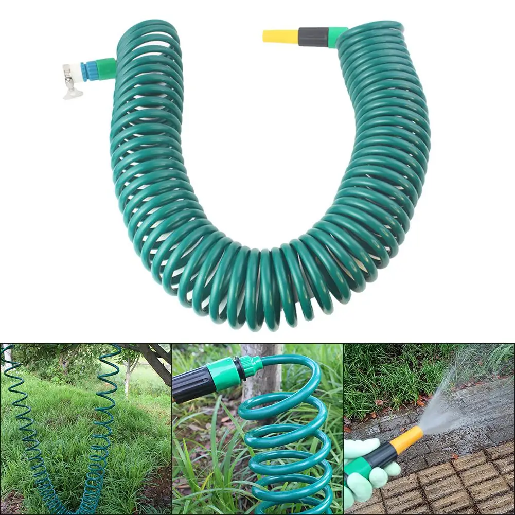 

Garden Irrigation Water Hose 5M15M Retractable Coil Flexible Water Hose For Garden Watering Car Cleaning Spring Pipe Hose New