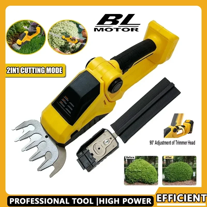 Fit Dewalt 20V taille-haie portatif sans fil 2-en-1 taille d'arbustes désherbage tondeuse outil de jardin Compatible avec la batterie 20V