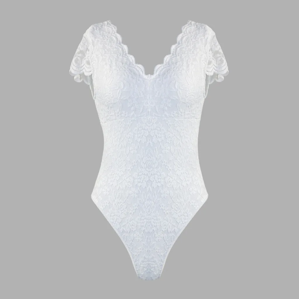 Vestido de mujer elegante a la moda, hermosos vestidos de mujer, vestido de noche de fiesta, mono ajustado de encaje de Color sólido con cuello en V profundo y espalda descubierta