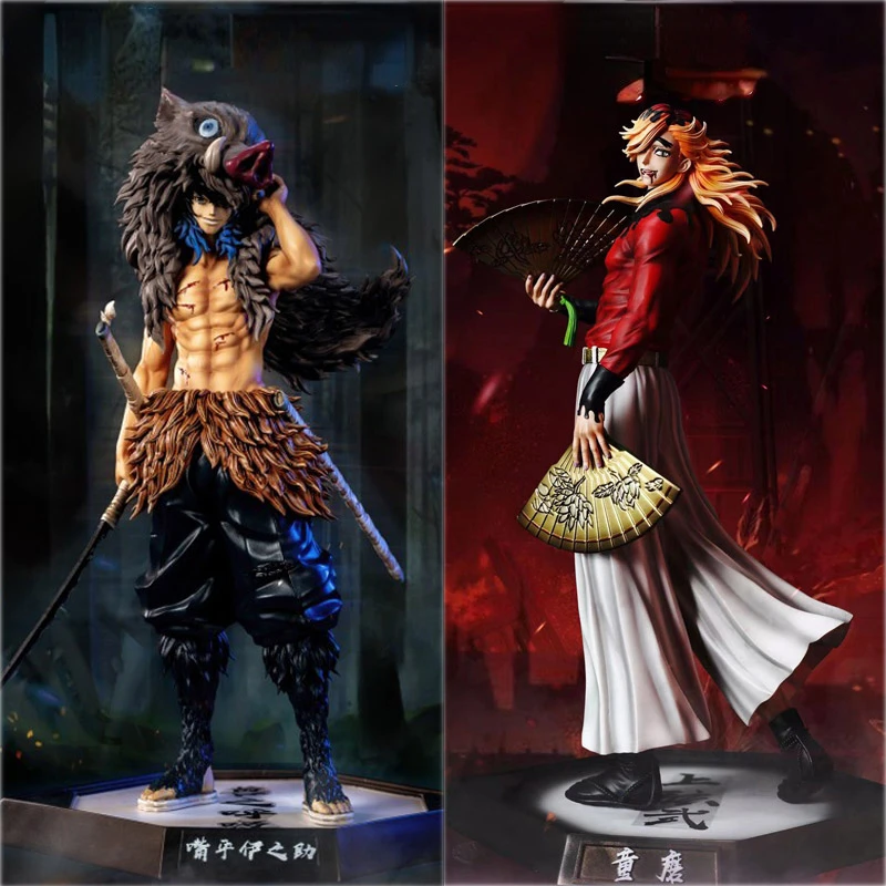 Demon Slayer Kimetsu No Yaiba Figure Giyuutarou Daki Kokushibo Tsugikuni Yoriichi Douma Inosuke Anime Figures Model