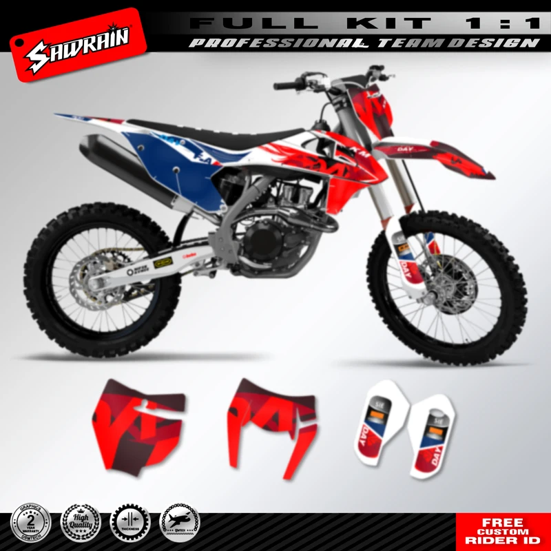Sawrain Pit Dirt Bike Protection Sticker Custom Team Graphics Decals For KTM SXF 2016-2018 EXC 2017-2019 Personality Decoration