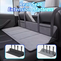 Colchón de extensión para asiento trasero de coche, franela respetuosa con la piel, cama de viaje no inflable de 4 capas, Universal para viajar/Camping