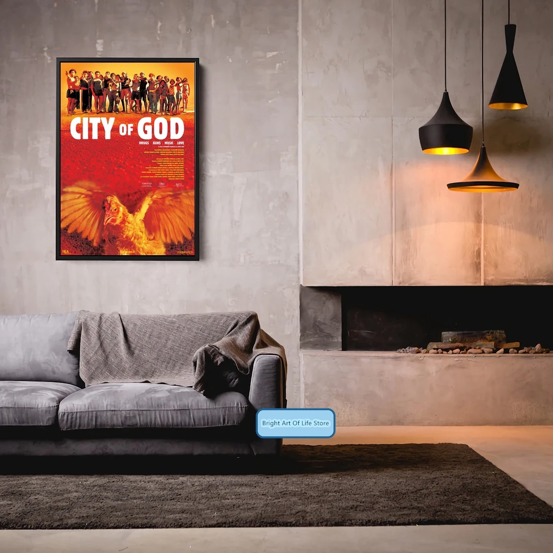 مدينة الله الفيلم المشارك ديكور المنزل طلاء جدران (بدون إطار)