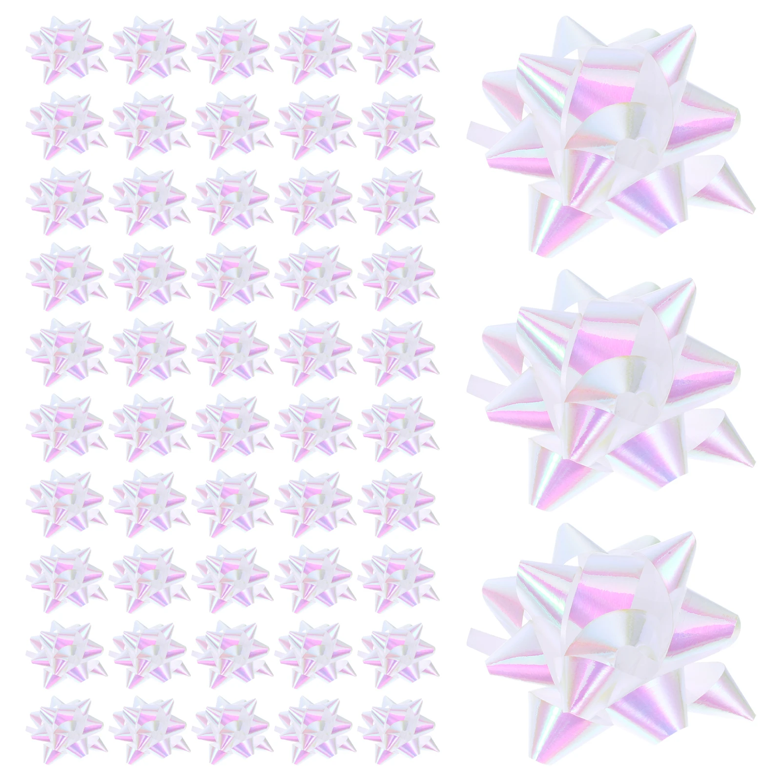 

100pcs Star Ribbon 5cm PP Material Wedding Home Decor Bows For Flower Bouquets Present Bows Valentine Day Body Gift Packaging