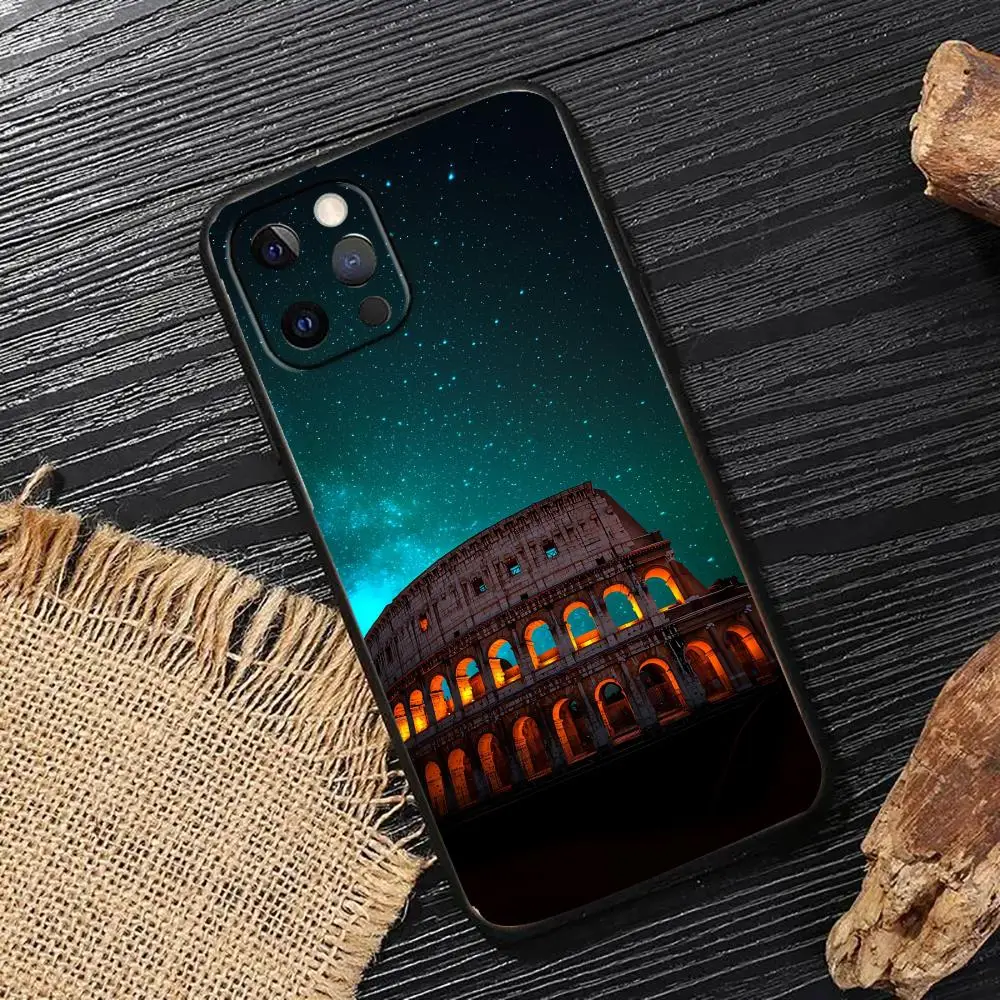 

City landscape pattern phone case suitable for iPhone 16 17 15 14 13 12 11 Pro/Max/Plus all inclusive frosted soft case