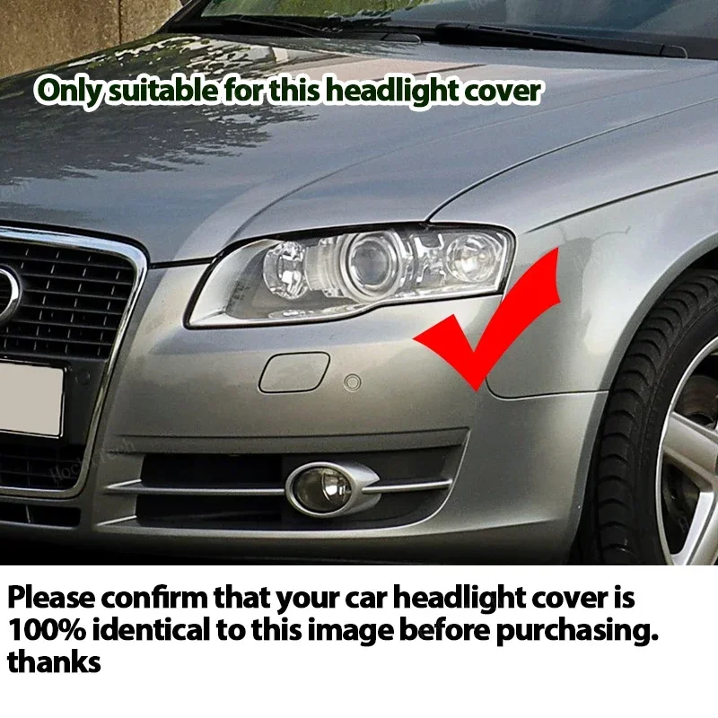 Headlight Lampshade Transparent Headlight Lens Headlamp Housing Cover Lens Light Protection For Audi A4 B7 2006 2007 2008