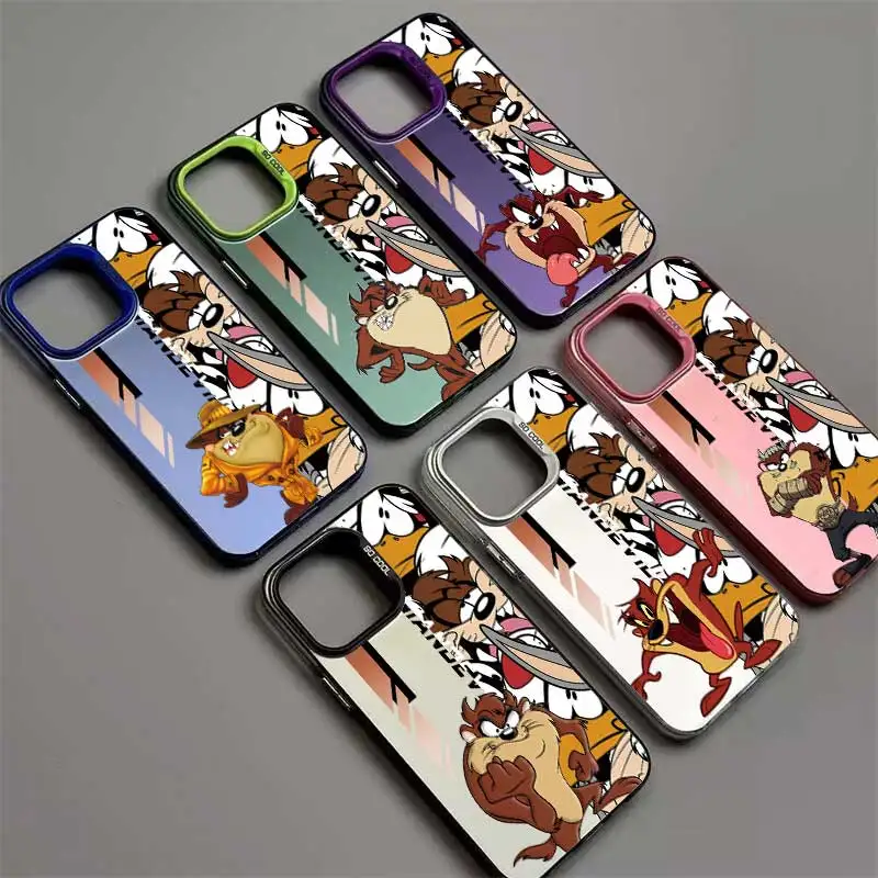 Cartoon Tasmanian-Devil Phone Case For iPhone 15 14 11 13 12 Pro Max XR X XS Plus Hard Matte Shell Protective Cover Fundas