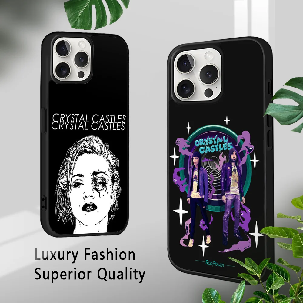 Band Crystal- C-Castles Phone Case For iPhone 16 15 14 13 12 11 Pro Xs Max Mini Plus Celulares Hard Funda