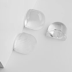 Acrylic Door Stopper Self Adhesive Anti-Collision Door Holders Catch Floor Mounted Nail-free Door Stops Protect Walls Furniture