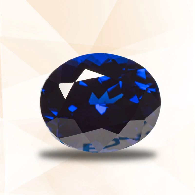 Lab Grown Sapphire Oval Shape Top Quality Royal Blue Stone For Charms Diy Jewelry Making Bracelet Selectable AGL Certificate