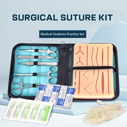 JUSTLANG Medical Students Suture Practice Kit Surgical Training Storage Bag Skin Pad Model Set Educational Teaching