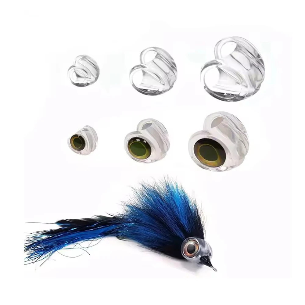 30 stuks, 3 maten, vliegvisserij schedelmaskers met 3D ogen voor het maken van streamers, snoek, baars, forel lokmiddelen, zoutwater vliegvisserij materiaal - afbeelding 2