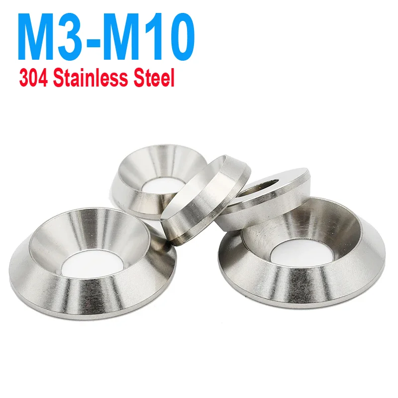 

2/ 5/ 10/ 20pcs 304 Stainless Steel Head Countersunk Gasket Washer Joint Ring Backup Ring For FPV RC M3 M4 M5 M6 M8 M10