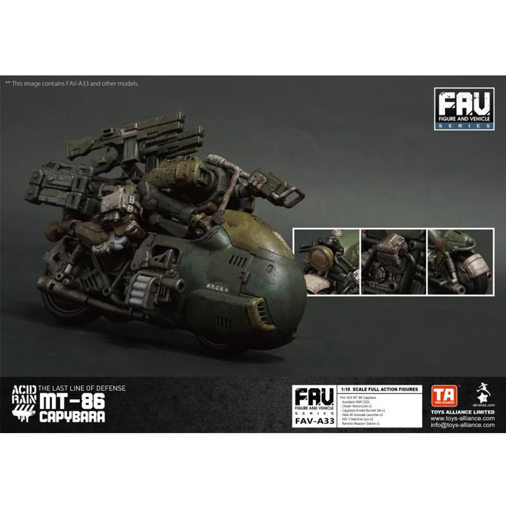 Acid rain 3.75 inches 1:18 fava33/34FAV-A34 infiltrator FAV-A33 Green CapybaraAction Figureals Model